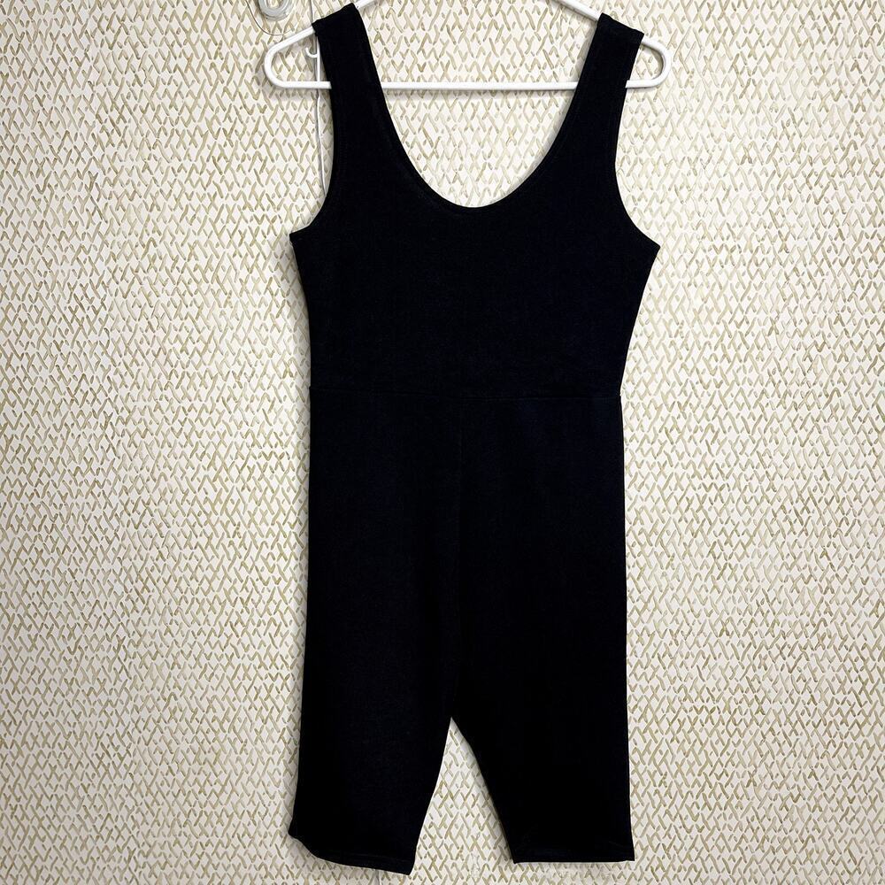 NWT Parisian Black Bodycon Scoop Neck Sleeveless Shapewear Romper Size L